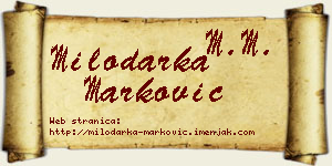 Milodarka Marković vizit kartica